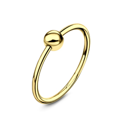 Gold Plated Silver Ball Nose Ring NSKR-62-GP